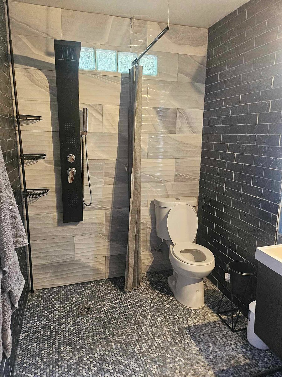 Modern, new, spacious bathroom