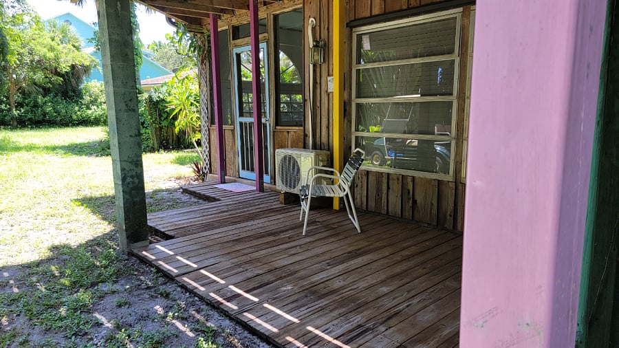Back porch on east side