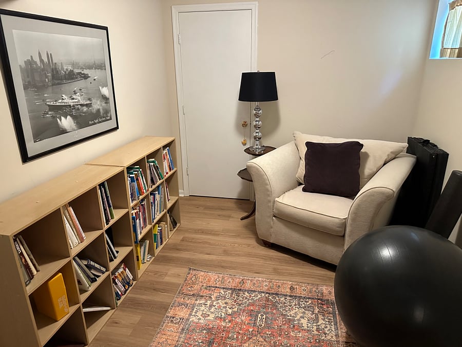 Additional basement living space/ exercise area