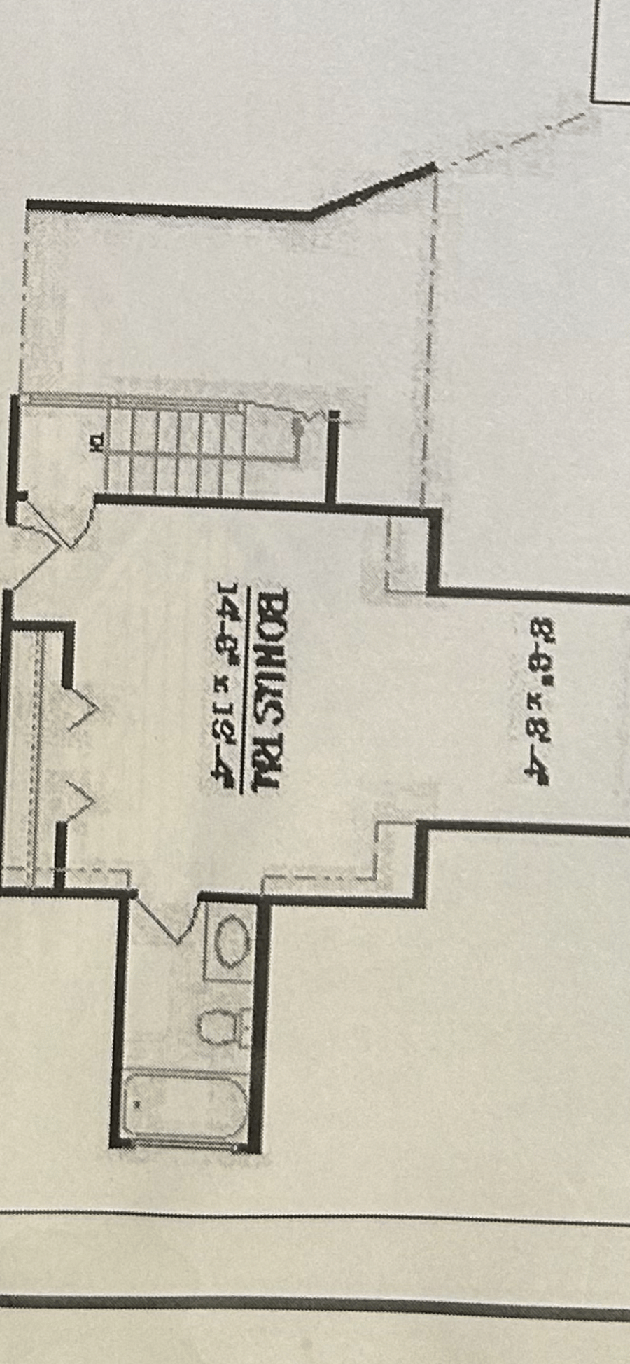 The square footage of the room thats being rented 