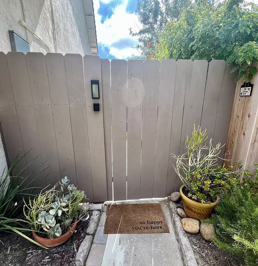 This is a front view of the gated entry.