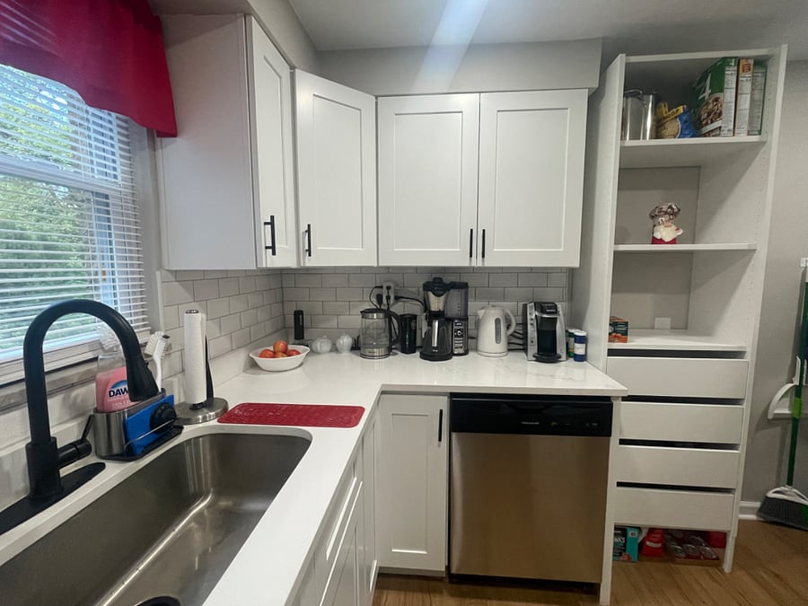 Kitchen with ample storage space