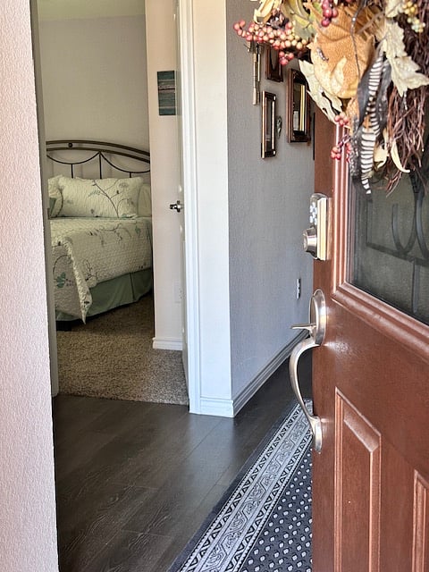 Right off the entrance, but not front room.