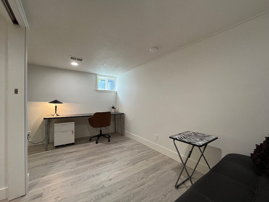 Optional office layout for second bedroom
