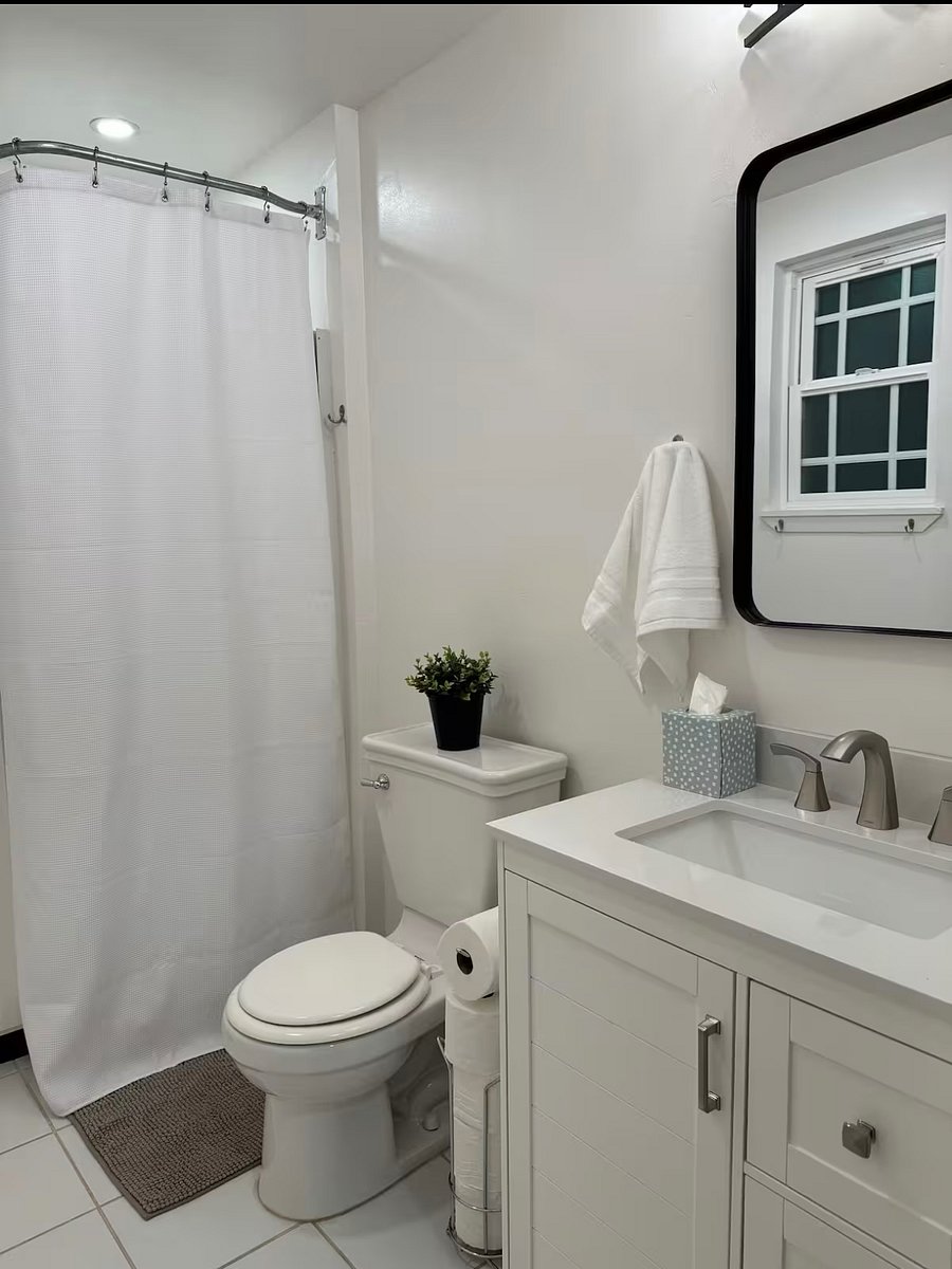 Bathroom with standing shower