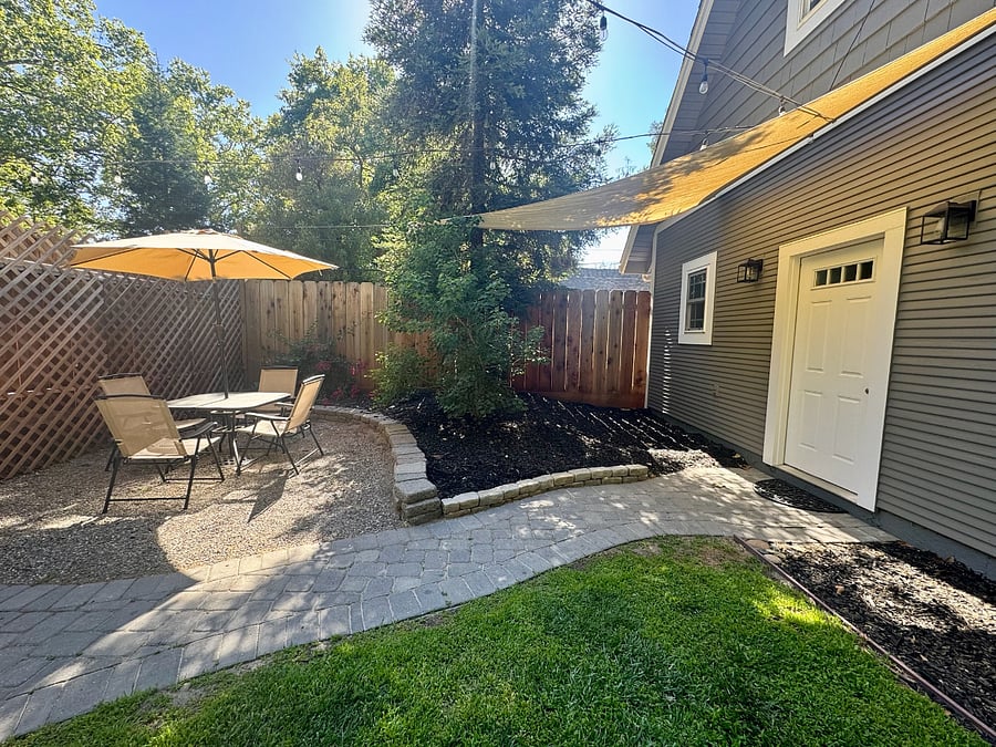 Covered patio area