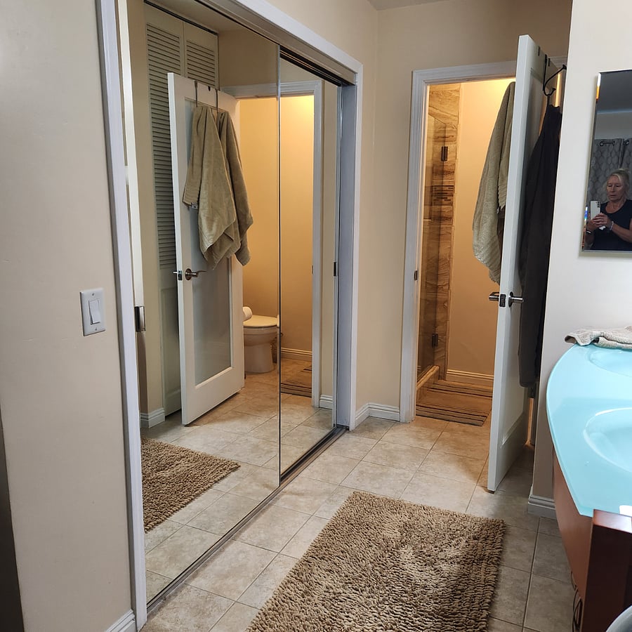 primary bath and closet