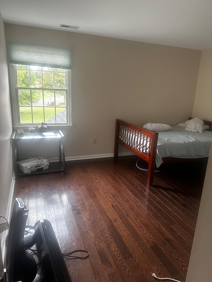 Bed room with full bed , desk 