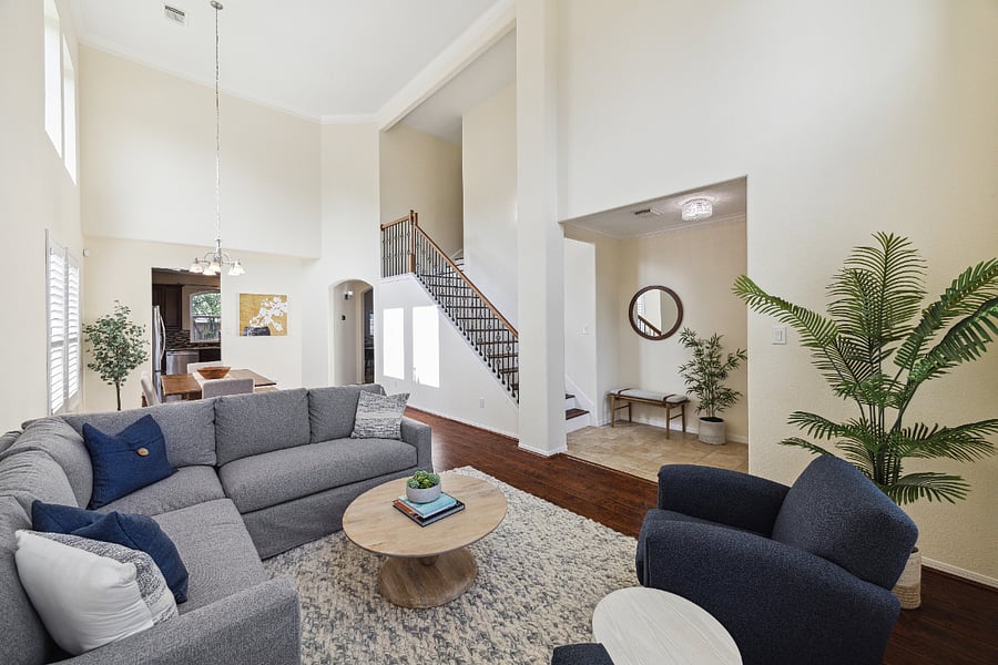 Enjoy the high ceilings and natural light