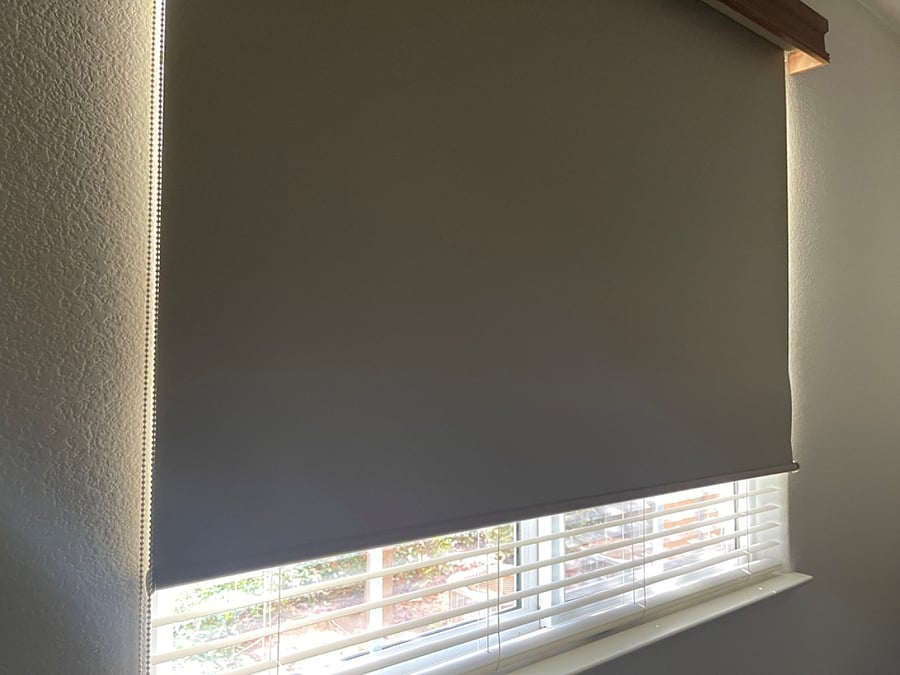 Black out shades in both bedrooms.