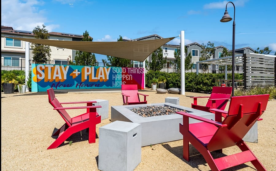 Community Outdoor Seating and Gas Firepit