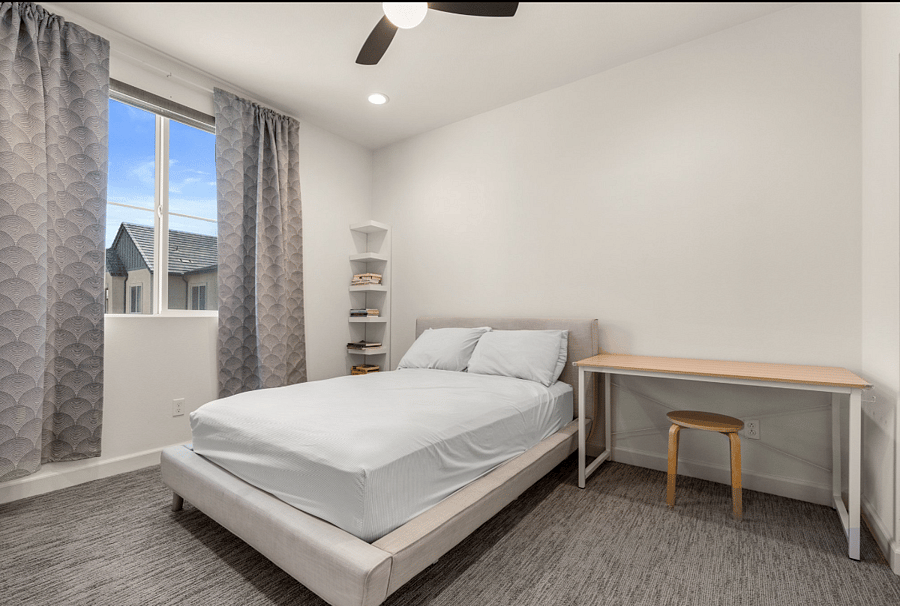 2nd Floor Bedroom 3 with Queen Bed and Work Desk