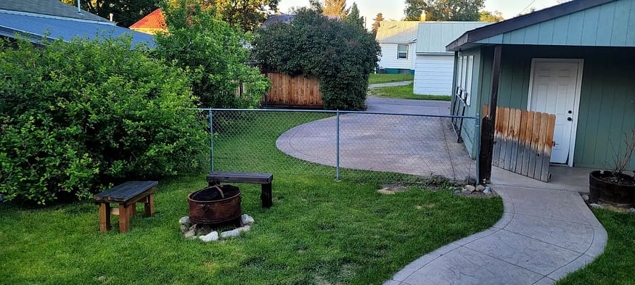 Backyard and Driveway