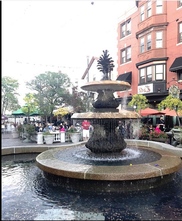 The Fountain at DePasquale Plaza, walking distance from my apartment.