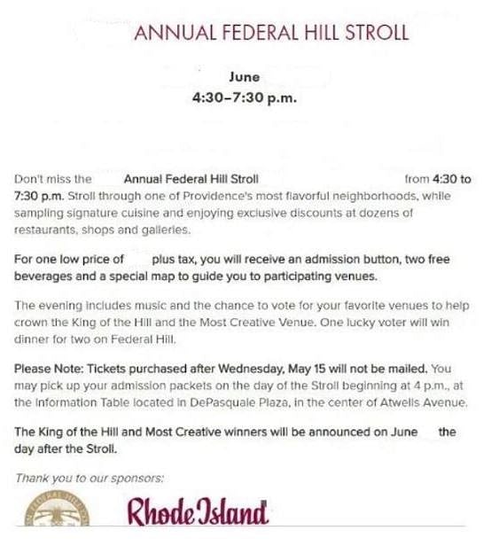 The Federal Hill Stroll - June Annual Event, walking distance from my apartment.