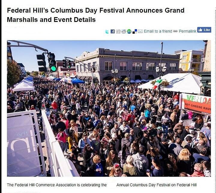 Columbus Weekend Federal Hill Annual Event, walking distance from my apartment.