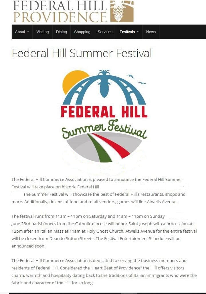 The Federal Hill Summer Festival - Another June Annual Event, walking distance from my apartment.