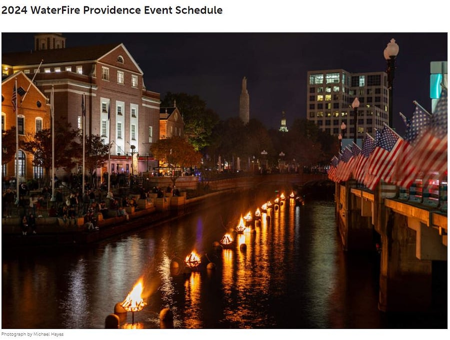 WaterFire Providence - free event held different dates throughout the year, walking distance from my apartment.