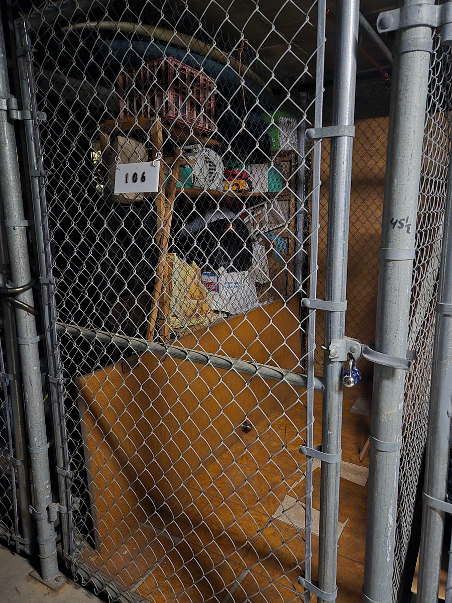 Storage locker for bikes and other large items.
