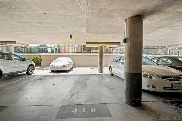 Covered parking spot.
