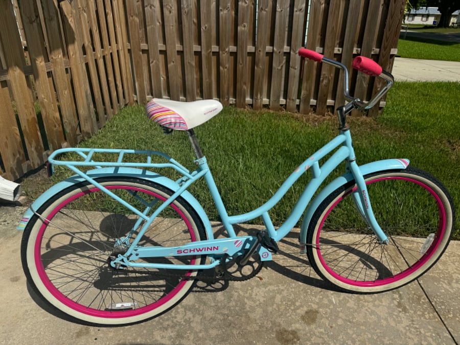 Beach cruiser available for use