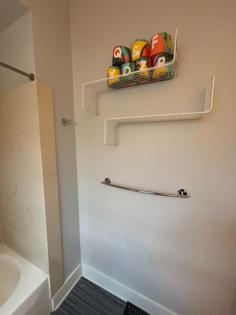 Main floor bathroom with shower