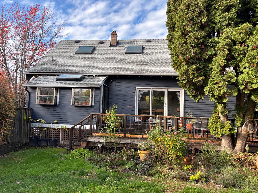 view of house from backyard