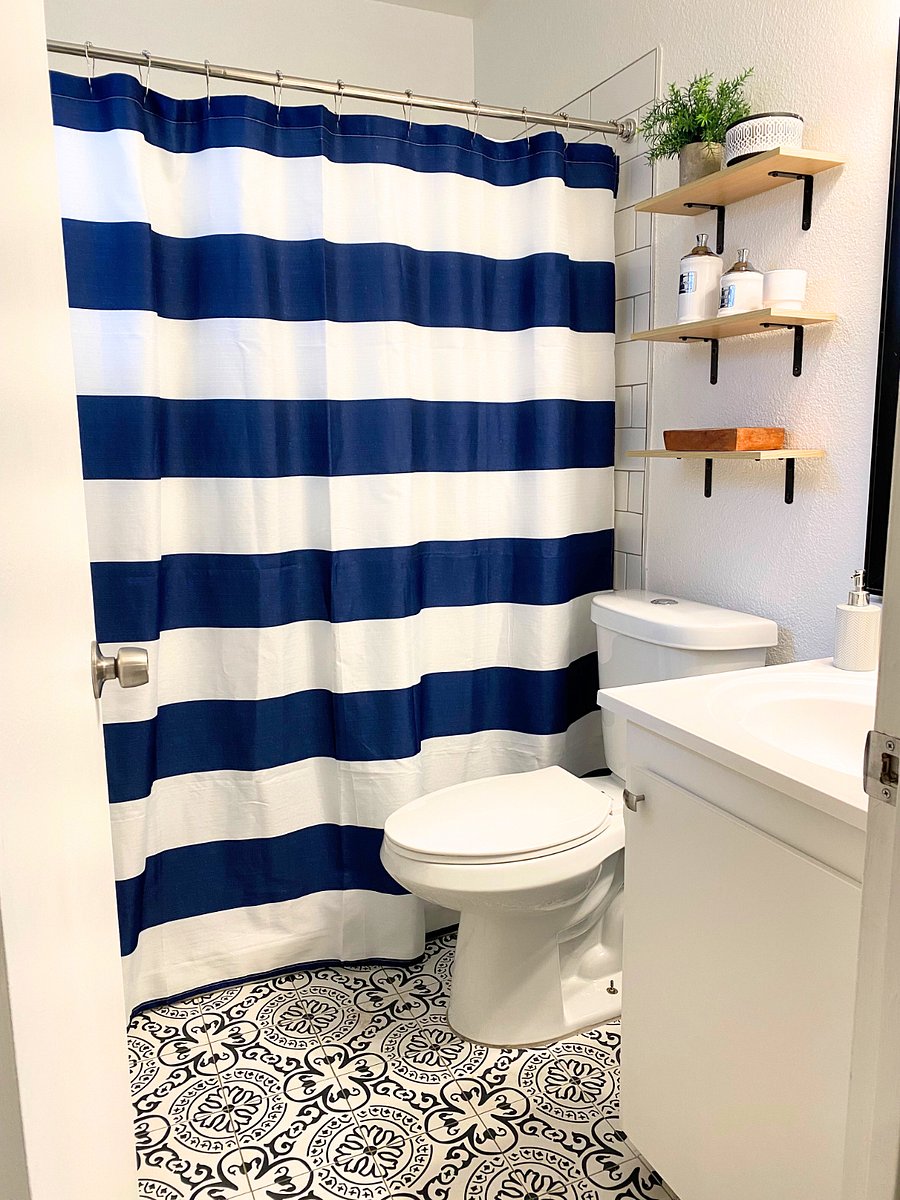 Master bath with private walk-in shower.