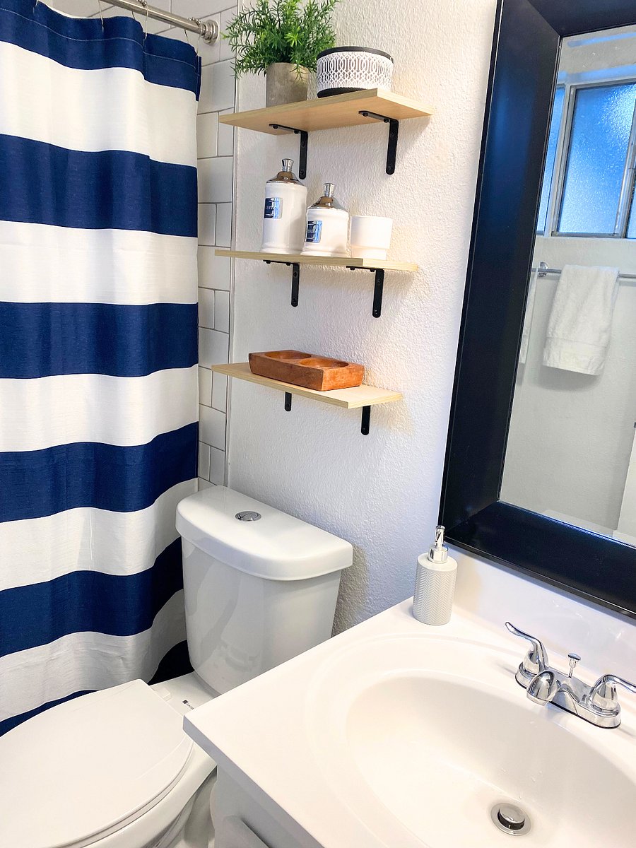 Master bath with private walk-in shower.