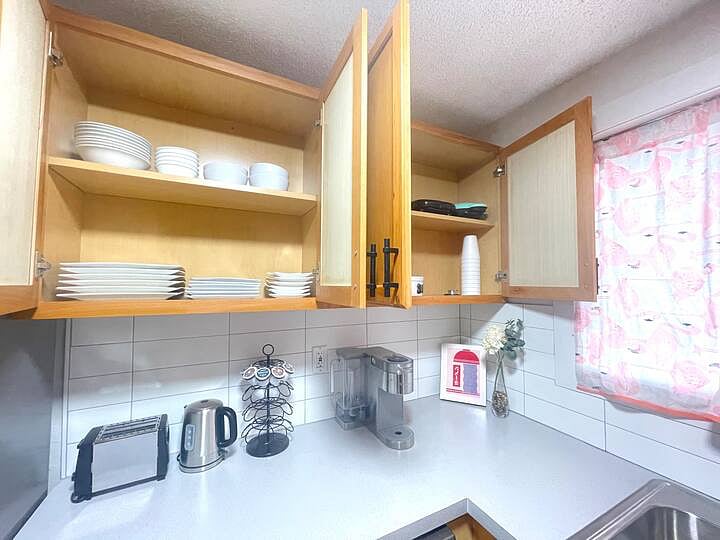 Kitchen stocked with essential