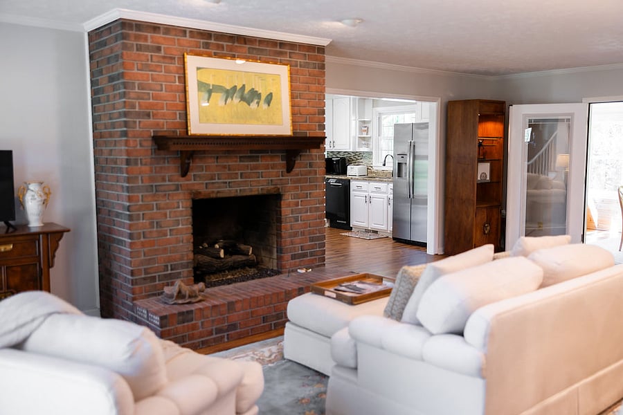 Liong room fireplace