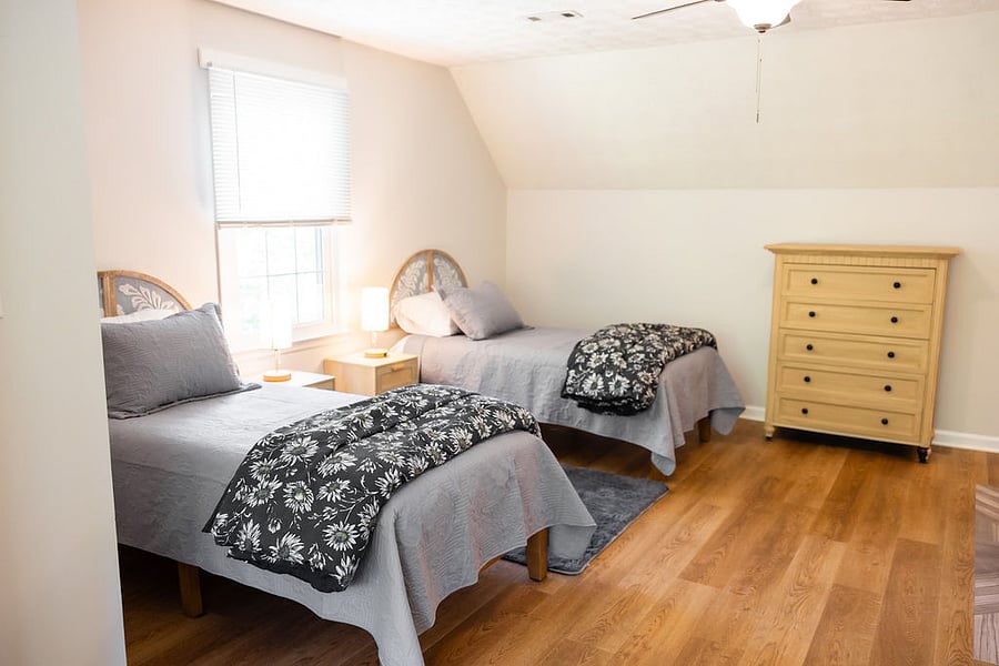 Beds upstairs right