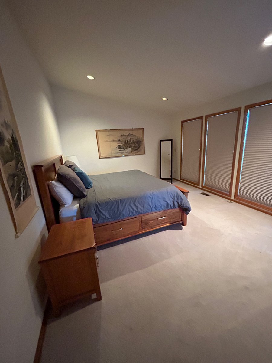 King bed in primary bedroom
