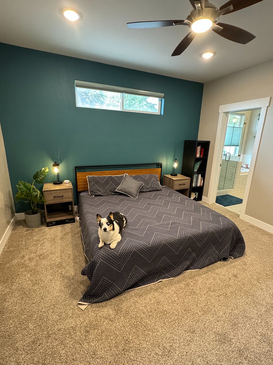 Master bedroom with king bed