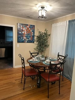 Dining table for eating