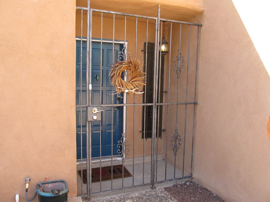 Locking exterior gate