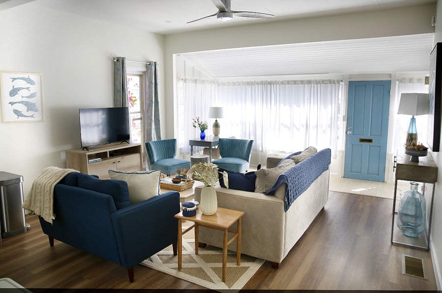 Living room with open floor plan.