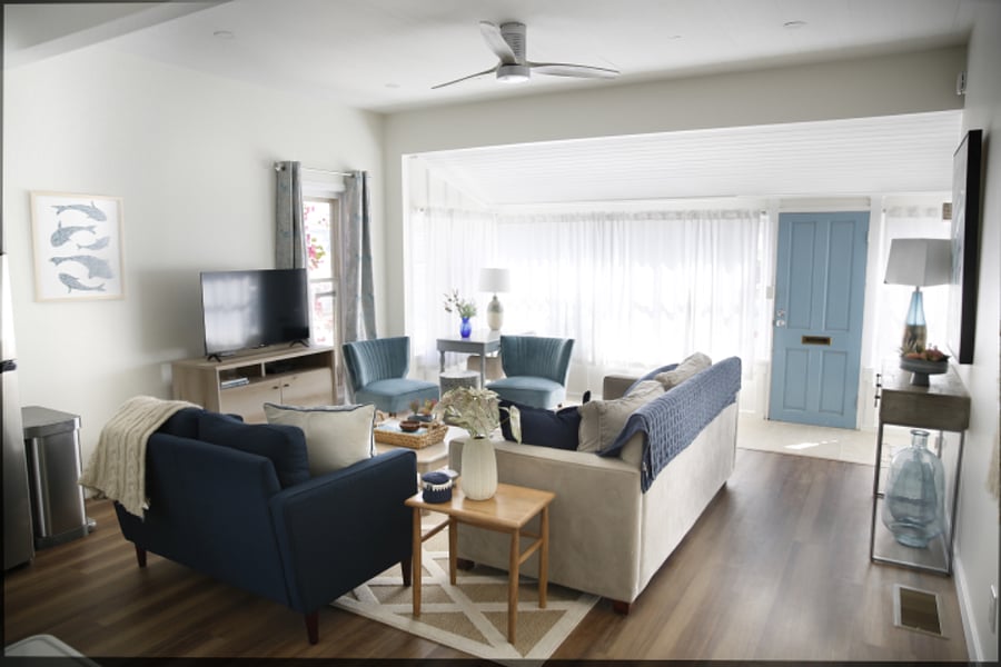 Living room with open floor plan.