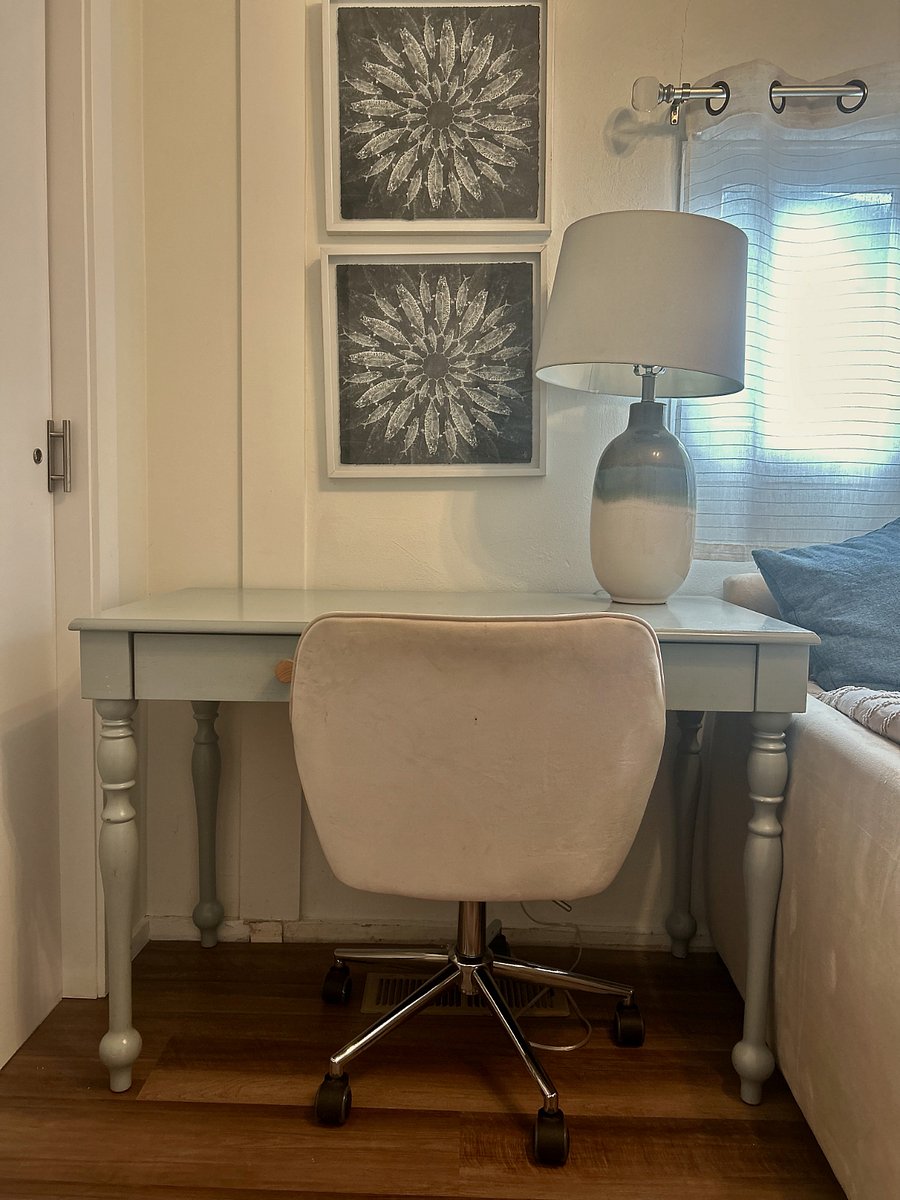 Desk for working space in second bedroom.