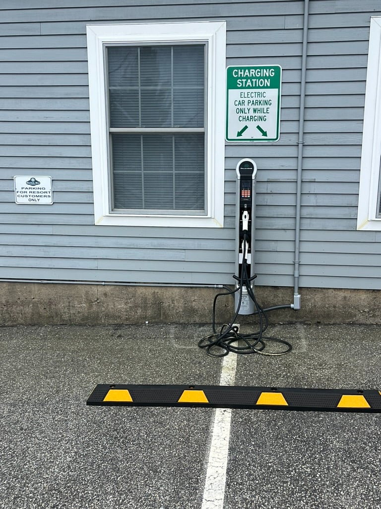 Electric car chargers on property
