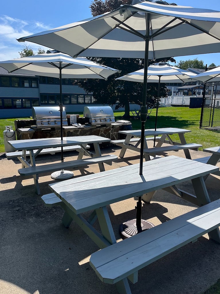 Gas grills available for community use