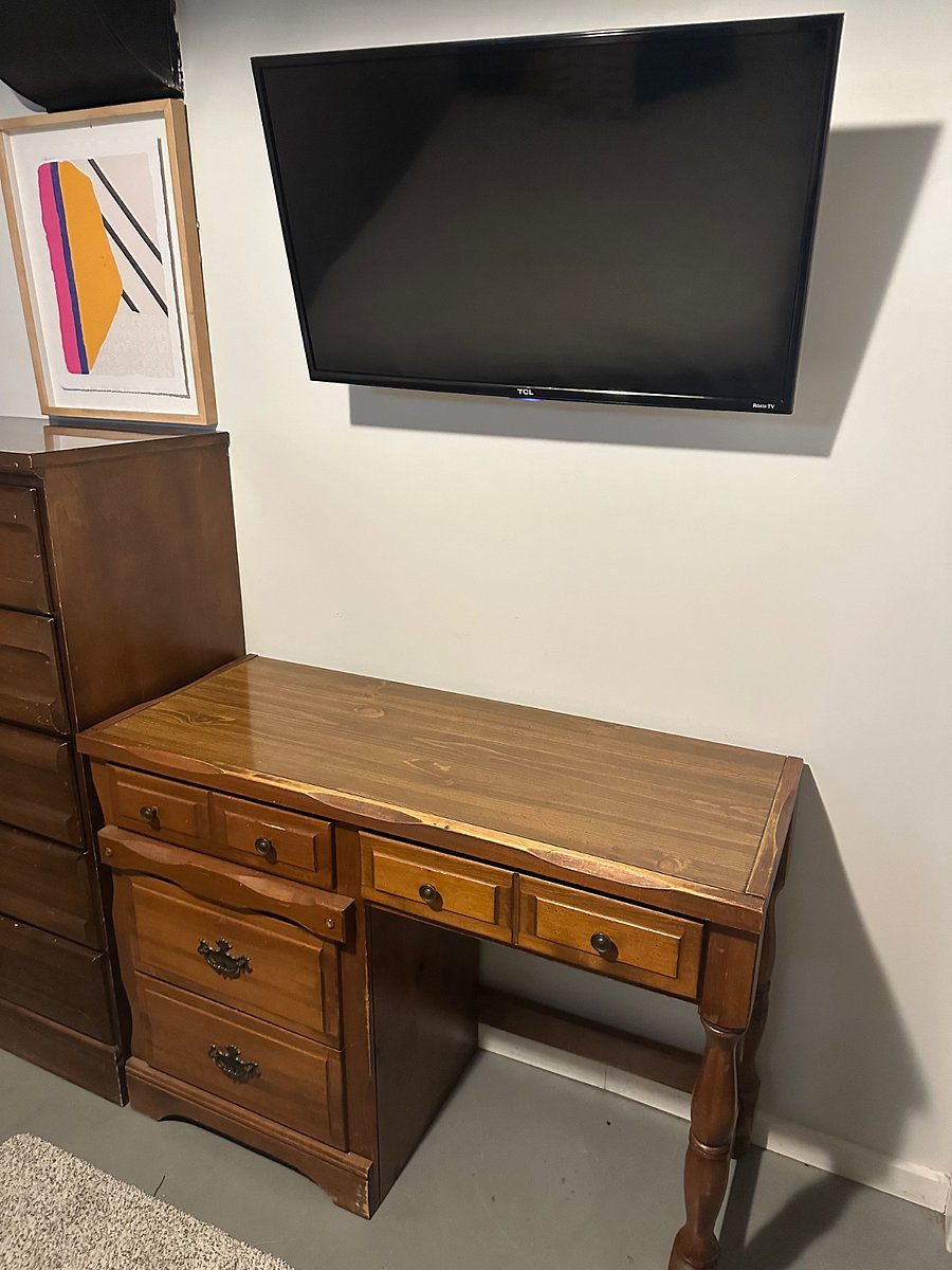 Dedicated work space in the basement unit