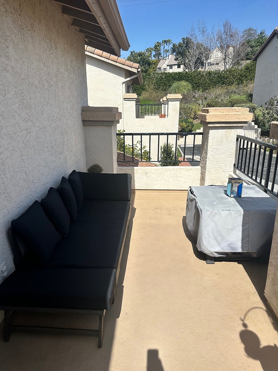 Private patio with fire pit