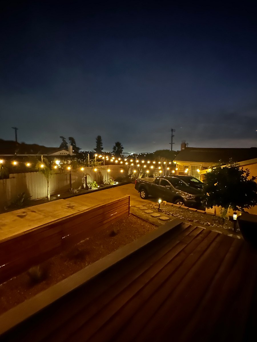 Gorgeous views looking west from the deck in the evening. There are also views up to the top of Mt Helix with a beautiful view of the cross that is lit up in the evenings.