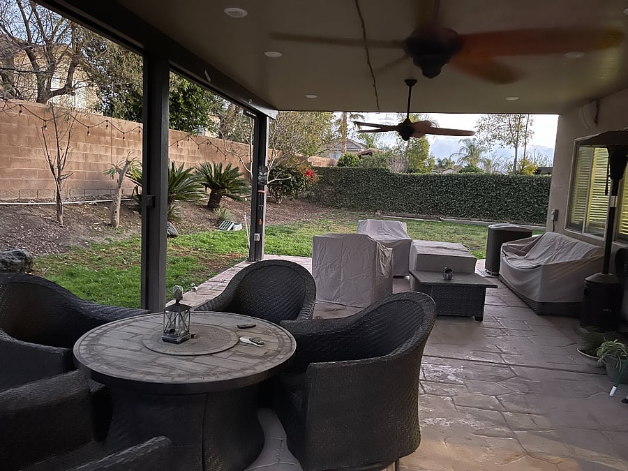 patio and fire pit