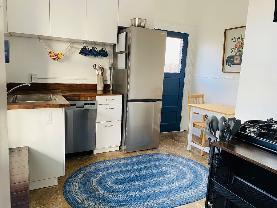 Sunny kitchen with breakfast nook