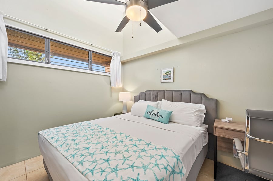 Master bedroom with working desk