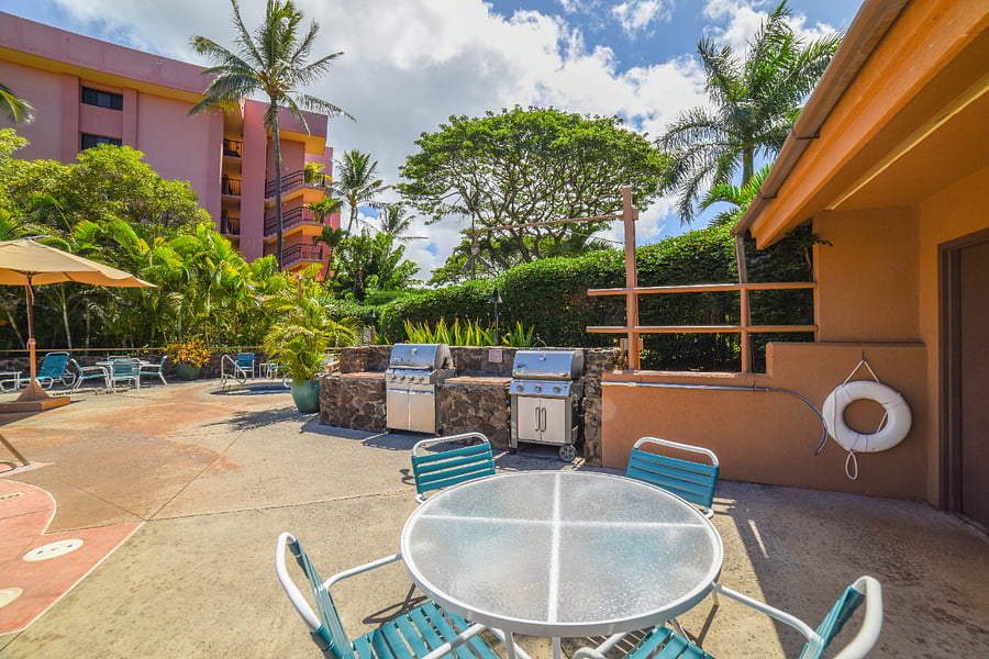 BBQ grills, part of resort amenities