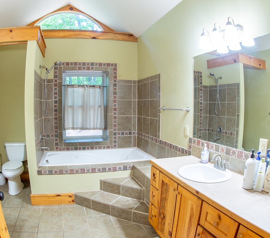 Downstairs bath, available as needed