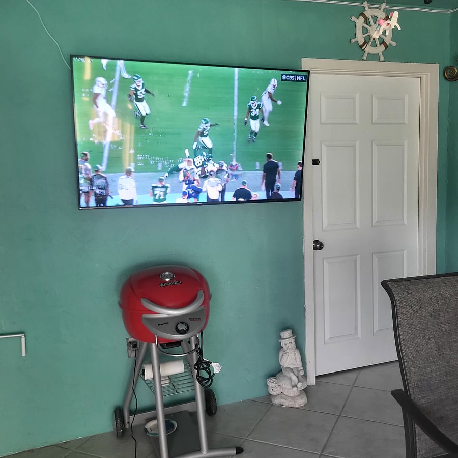 Enjoy a football game on the patio